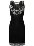 Moschino Vintage Embroidered Fitted Dress
