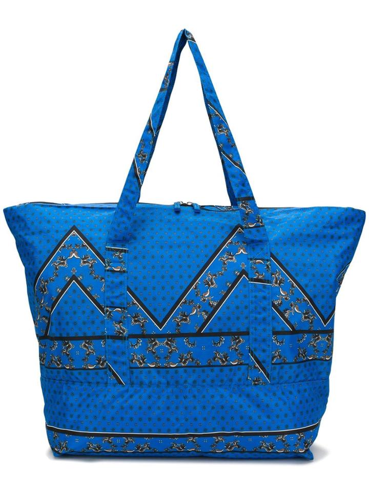Ganni Patterned Tote Bag - Blue