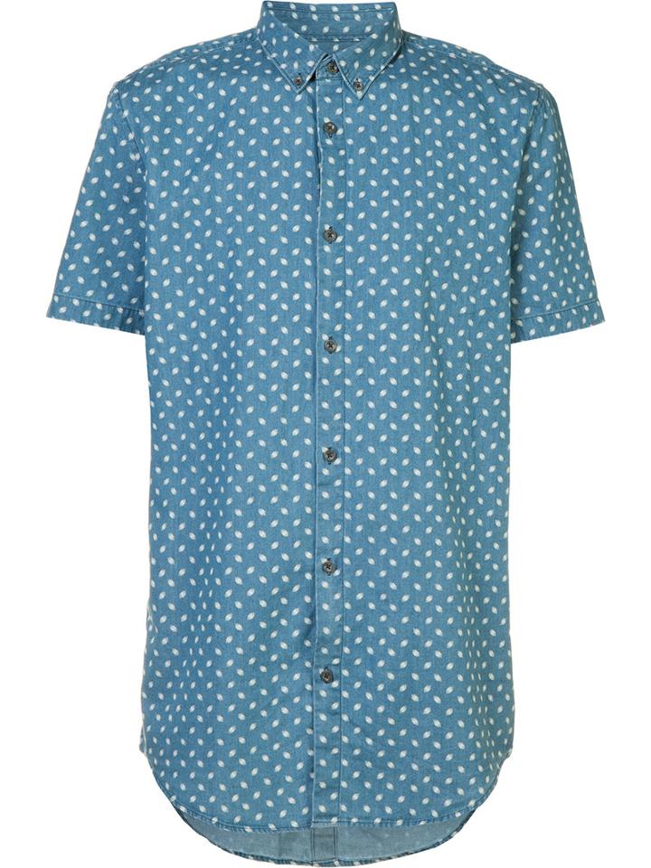 Zanerobe Printed Shortsleeved Shirt, Men's, Size: Xl, Blue, Cotton