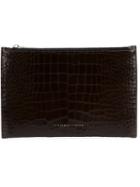 Victoria Beckham Large Rectangular Clutch, Women's, Brown, Lizard Skin