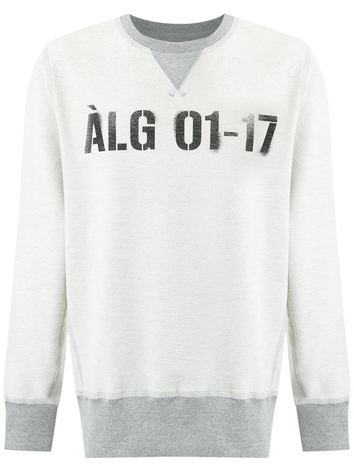 À La Garçonne - Printed Sweatshirt - Unisex - Cotton/spandex/elastane - M, White, Cotton/spandex/elastane