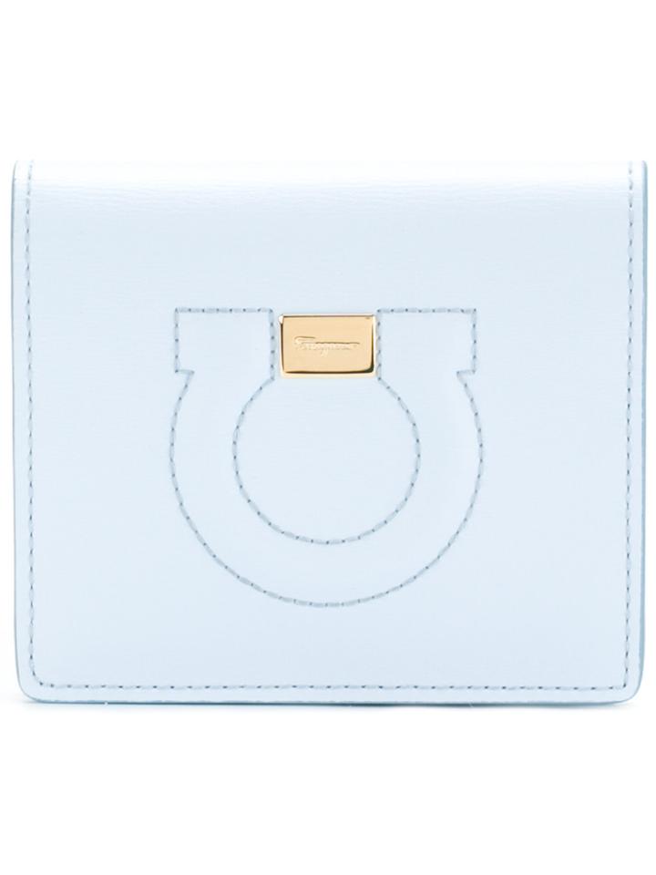 Salvatore Ferragamo Gancio Folodver Wallet - Blue