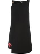 Versace Collection Graphic Print Detail Dress, Women's, Size: 44, Black, Polyester