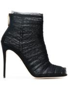 Dolce & Gabbana Tulle Stiletto Boots - Black