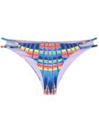 Mara Hoffman Basket Weave Print Bikini, Women's, Size: Small, Blue, Nylon/spandex/elastane