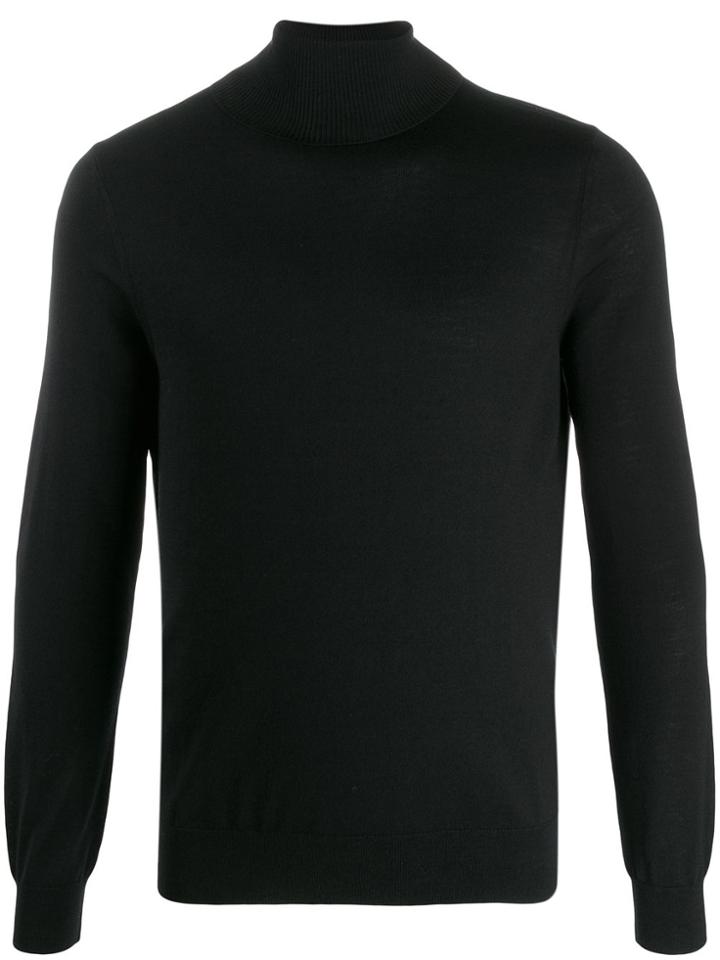 Closed Roll-neck Jumper - Black