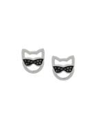 Karl Lagerfeld Choupette Sunglasses Earrings - Metallic