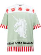 Undercover Boxy Abstract Print T-shirt - Green
