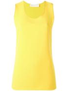 Victoria Victoria Beckham Classic Tank Top, Women's, Size: 10, Yellow/orange, Silk/polyester