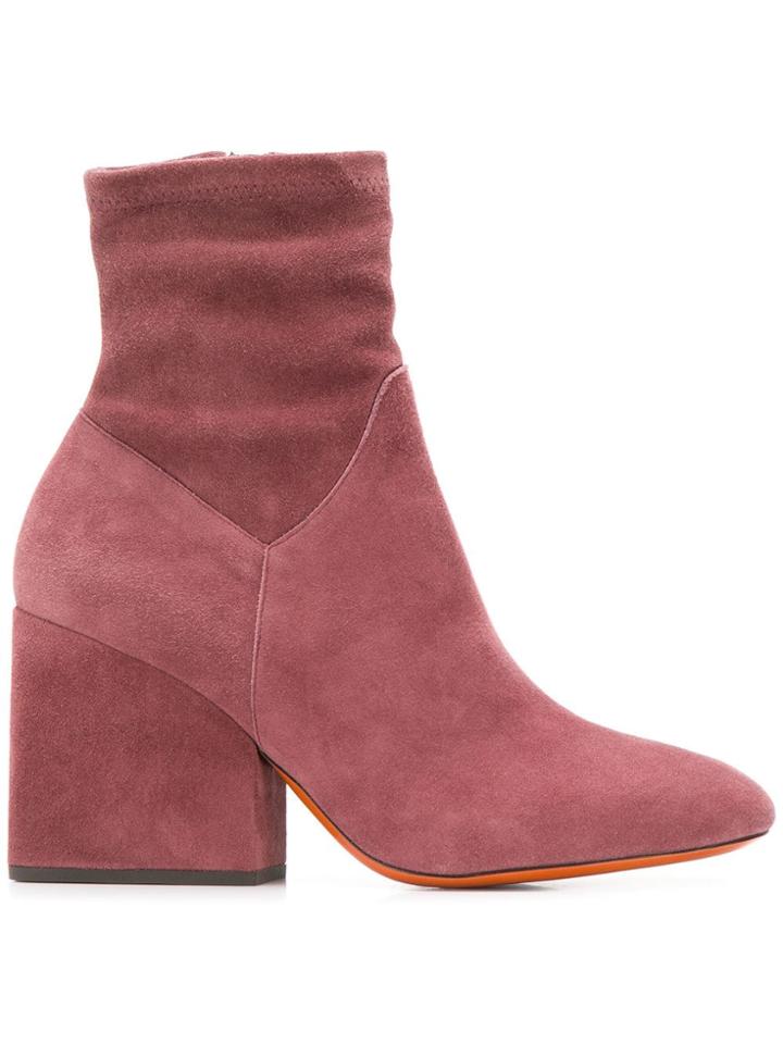 Santoni Side Zip Ankle Boots - Pink