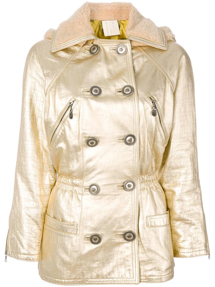 Versace Vintage Metallic Hooded Coat