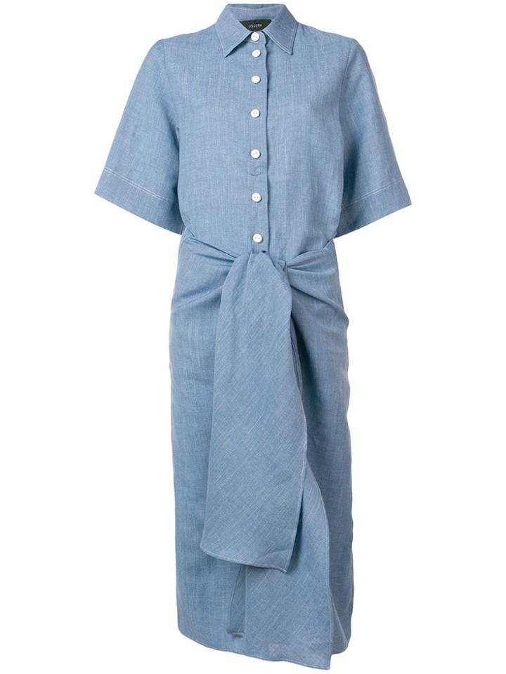 Joseph Front Knot Shirt Dress - Blue