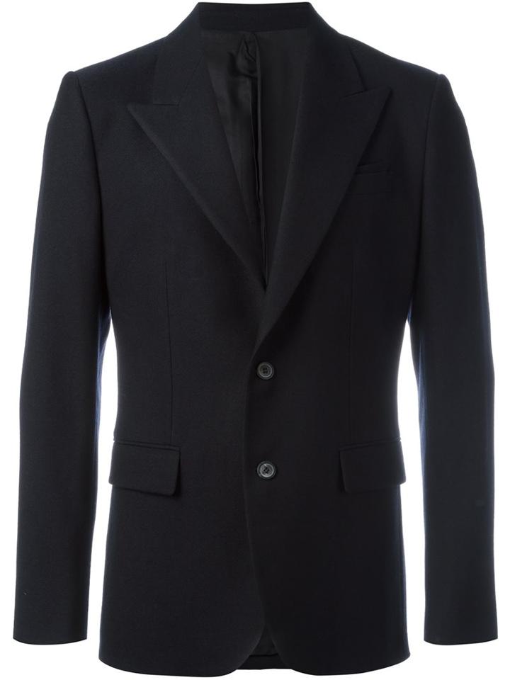 Wooyoungmi Single Breasted Blazer, Men's, Size: 48, Blue, Silk/polyester/rayon/wool
