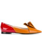 Delpozo Ruffled Ballerina Shoes - Yellow & Orange
