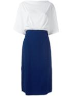 Rossella Jardini Colour Block Dress, Women's, Size: 46, White, Viscose/spandex/elastane