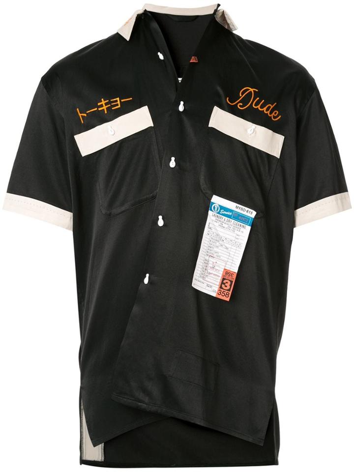 Maison Mihara Yasuhiro 'laundry Cleaning Tag' Shirt - Black