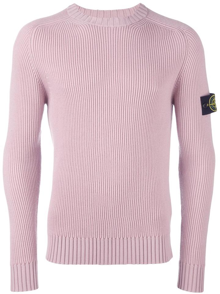 Stone Island Ribbed Crew Neck Jumper