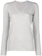 Fabiana Filippi Long-sleeve Fitted Sweater - Grey