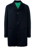 Paul Smith Striped Cuffs Mid Coat, Men's, Size: Small, Blue, Wool/cupro