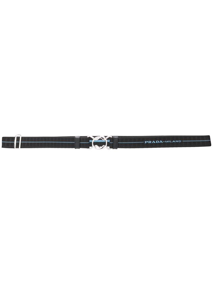 Prada Stretch Suspender-style Belt - Black
