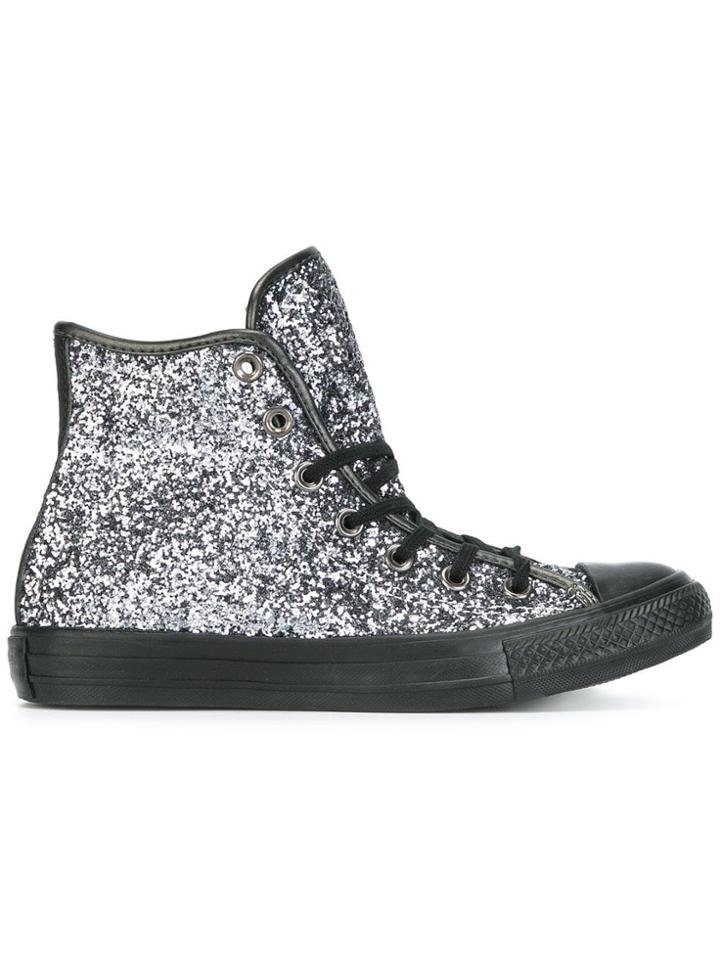Converse Hi-top Glitter Sneakers - Metallic