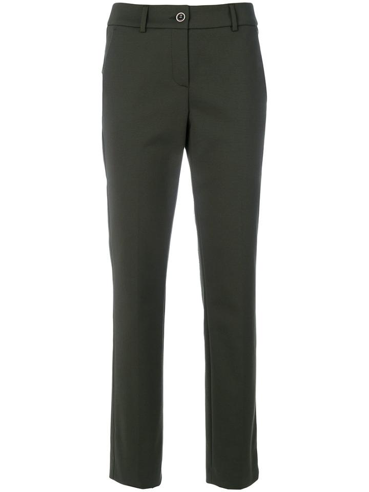 Luisa Cerano - Straight Trousers - Women - Cotton/polyamide/spandex/elastane - 38, Green, Cotton/polyamide/spandex/elastane