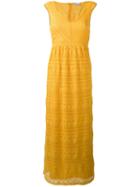 Red Valentino Lace Detail Dress, Women's, Size: Small, Yellow/orange, Cotton/polyamide/spandex/elastane/acetate