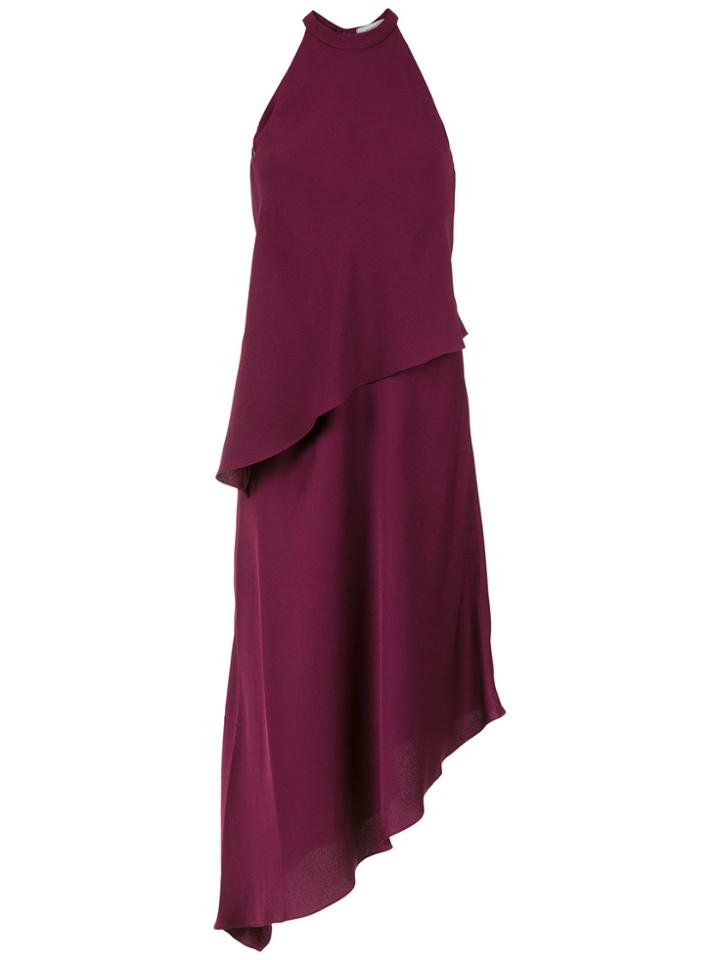 Egrey Tiered Asymmetric Midi Dress - Pink & Purple