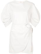 Goen.j Wrap Mini Dress - White
