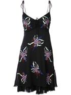Cinq A Sept Sequin Embroidery Mini Dress - Black
