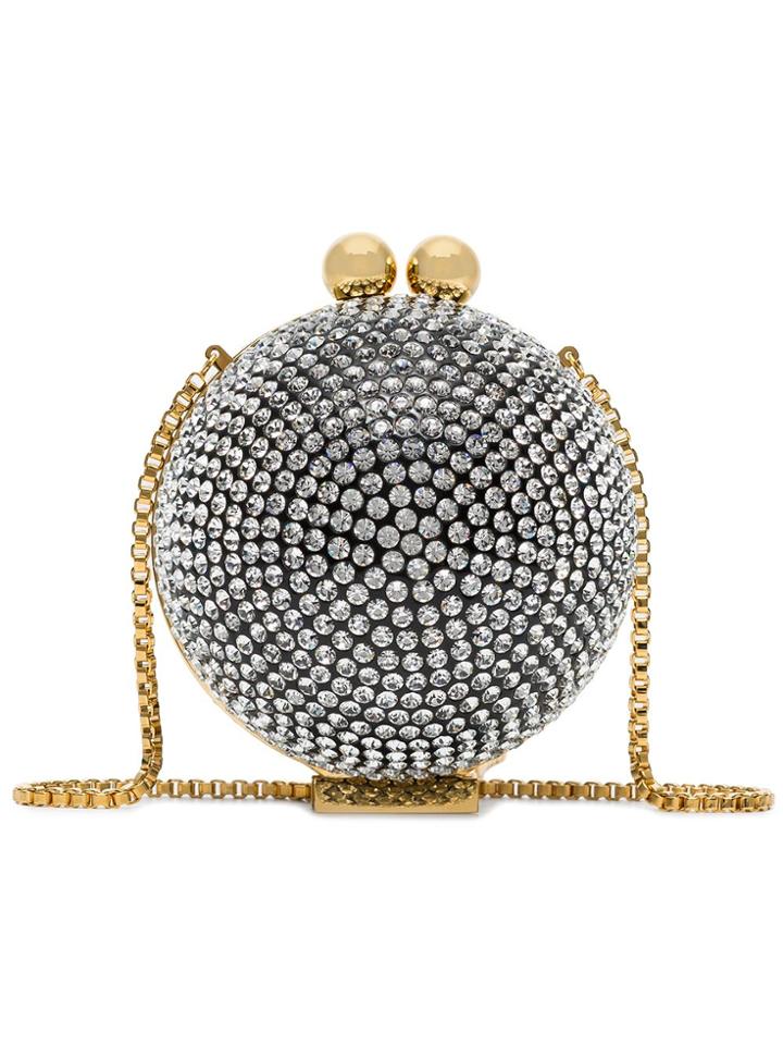 Marzook Crystal-embellished Clutch - Metallic