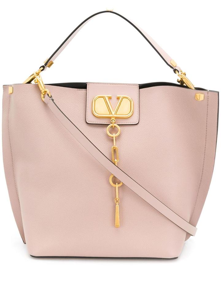 Valentino Valentino Garavani Vring Logo Tote - Pink