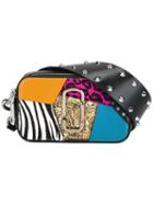 Marc Jacobs Small Punk Patchwork Camera Bag, Women's, Black, Calf Leather/polyurethane/sheep Skin/shearling/calf Hair