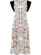 Reinaldo Lourenço Floral Print Midi Dress - White