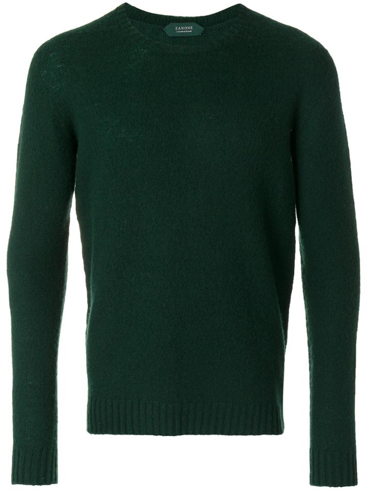 Zanone Crew Neck Jumper - Green