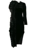 A.w.a.k.e. Asymmetric Midi Dress - Black