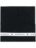 Givenchy Intarsia Logo Stripe Scarf - Black