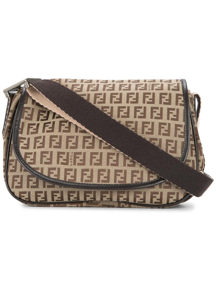 Fendi Vintage Zucchino Messenger Bag - Nude & Neutrals