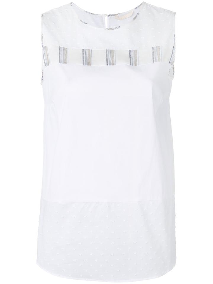 Xacus - Broderie Hem Blouse - Women - Cotton/polyamide/spandex/elastane - 42, White, Cotton/polyamide/spandex/elastane