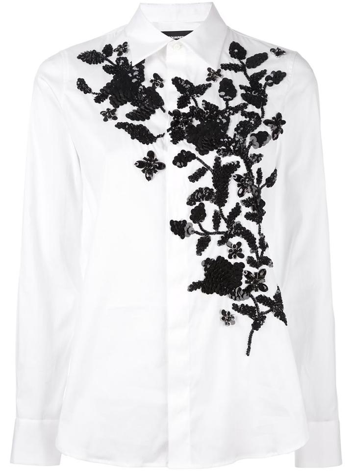 Dsquared2 Floral Embroidered Shirt