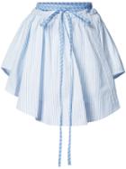 Alexander Wang Pleated Stripe Skirt, Women's, Size: 4, Blue, Cotton