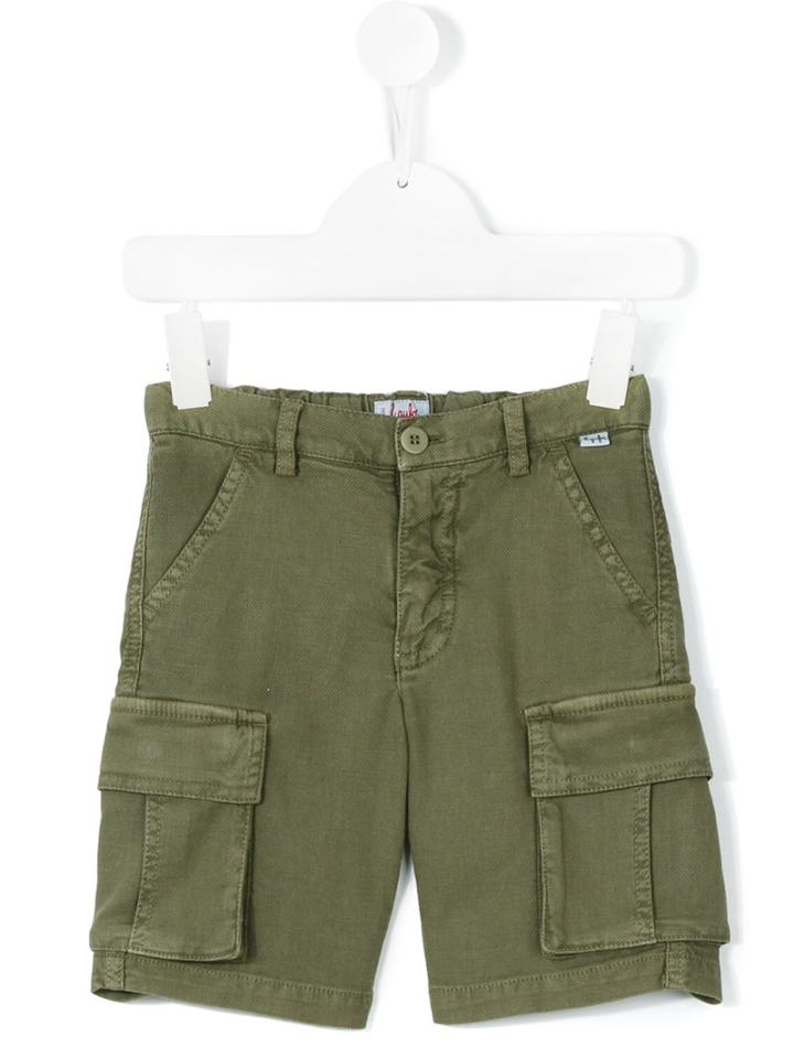 Il Gufo - Cargo Shorts - Kids - Cotton/linen/flax/spandex/elastane - 12 Yrs, Green