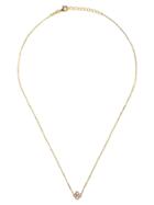 As29 18kt Yellow Gold Mini Charm Clover Diamond Necklace