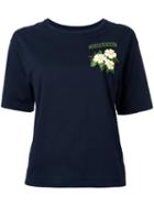 Muveil Flower Patch T-shirt, Women's, Size: 38, Blue, Cotton