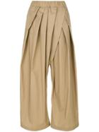 Marni Pleated Wide Leg Trousers - Nude & Neutrals