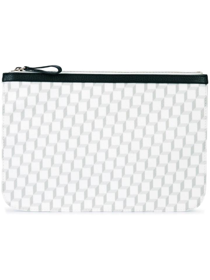 Pierre Hardy Geometric Print Clutch - White