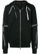 Versus Zipped Logo Hoodie - Black