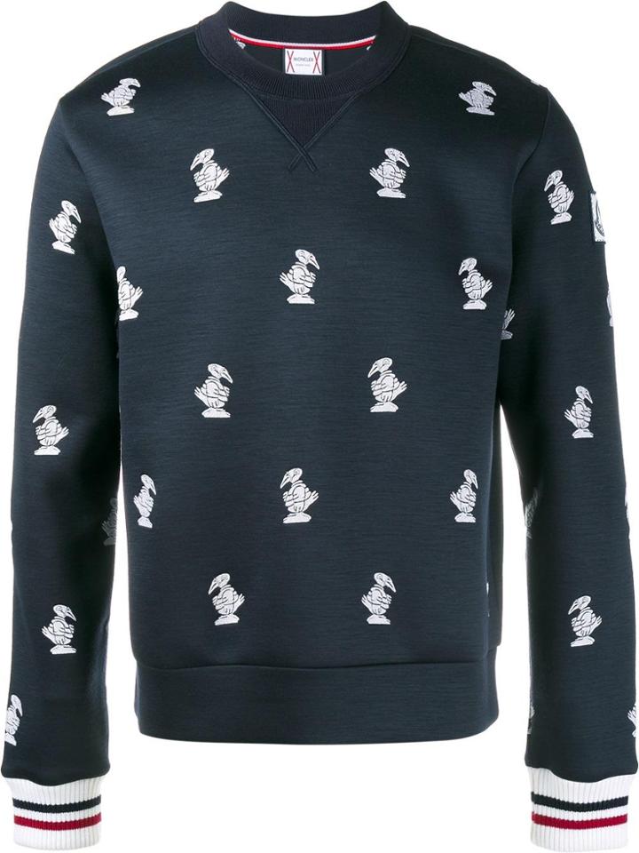 Moncler Gamme Bleu Duck Embroidered Sweatshirt - Blue