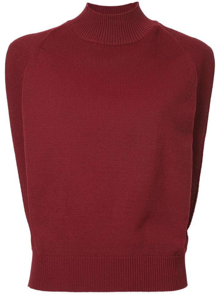 Astraet Turtleneck Tank Top - Red