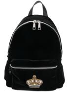 Versace Crown Embellished Backpack - Black
